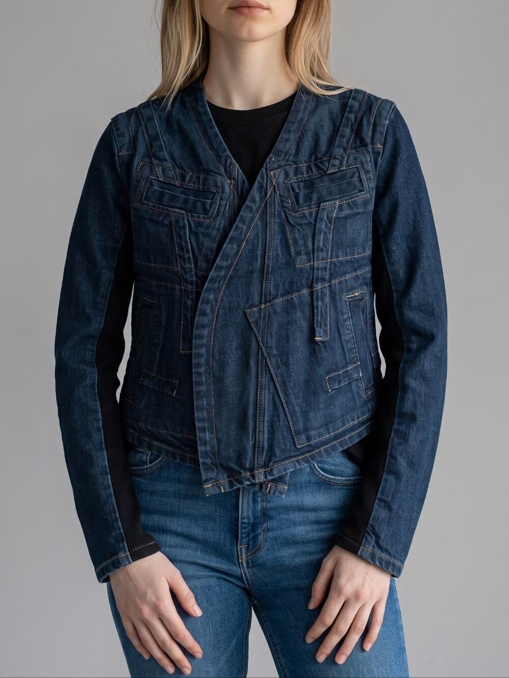 NEW 2000s Slab By Rick Owens Wax Coated Denim Jacket